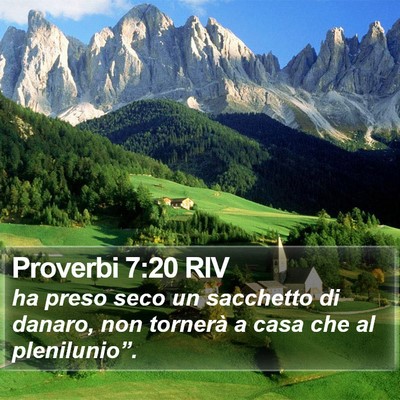 Proverbi 7:20 RIV Bible Verse Image