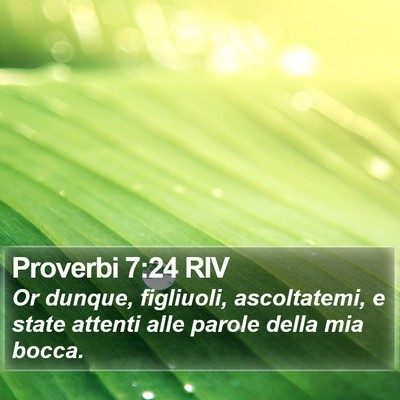 Proverbi 7:24 RIV Bible Verse Image