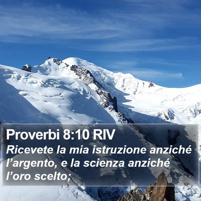Proverbi 8:10 RIV Bible Verse Image