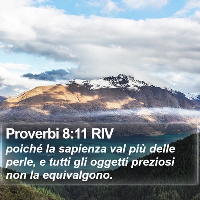 Proverbi 8:11 RIV Bible Verse Image