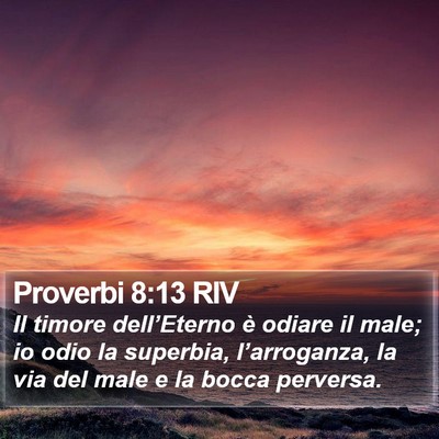 Proverbi 8:13 RIV Bible Verse Image