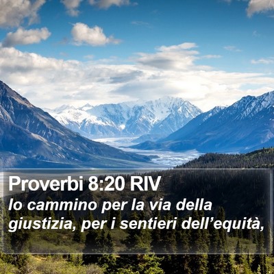 Proverbi 8:20 RIV Bible Verse Image