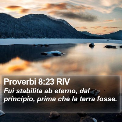 Proverbi 8:23 RIV Bible Verse Image