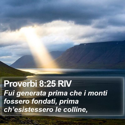 Proverbi 8:25 RIV Bible Verse Image