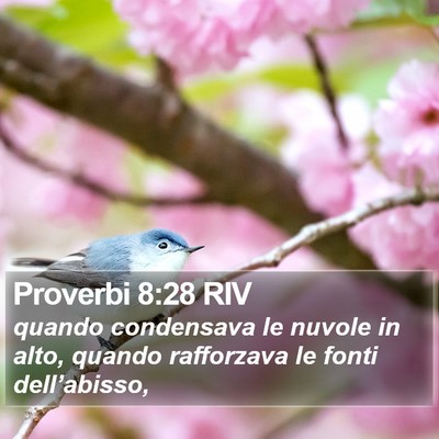 Proverbi 8:28 RIV Bible Verse Image