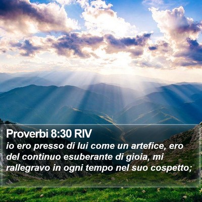 Proverbi 8:30 RIV Bible Verse Image