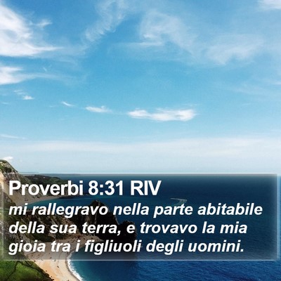 Proverbi 8:31 RIV Bible Verse Image