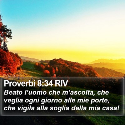 Proverbi 8:34 RIV Bible Verse Image