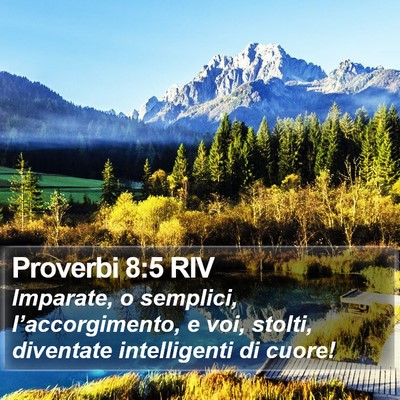 Proverbi 8:5 RIV Bible Verse Image