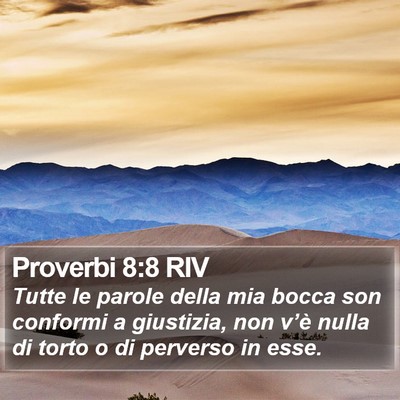 Proverbi 8:8 RIV Bible Verse Image