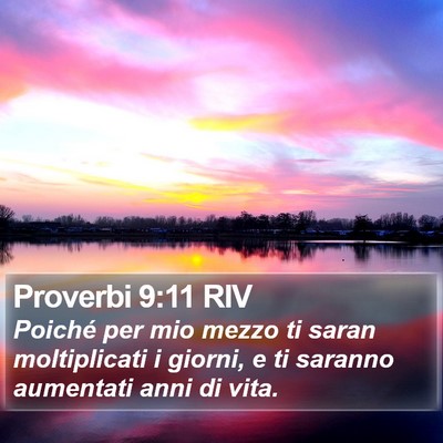 Proverbi 9:11 RIV Bible Verse Image
