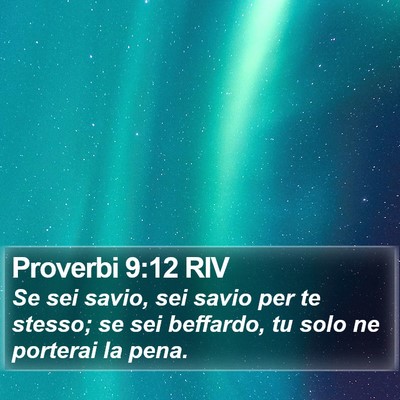 Proverbi 9:12 RIV Bible Verse Image