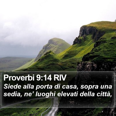Proverbi 9:14 RIV Bible Verse Image