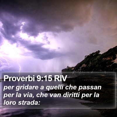 Proverbi 9:15 RIV Bible Verse Image