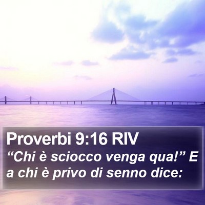 Proverbi 9:16 RIV Bible Verse Image