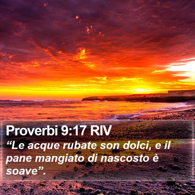 Proverbi 9:17 RIV Bible Verse Image