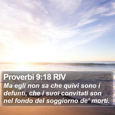 Proverbi 9:18 RIV Bible Verse Image