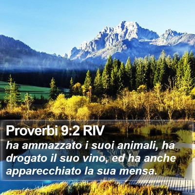 Proverbi 9:2 RIV Bible Verse Image