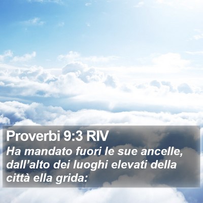 Proverbi 9:3 RIV Bible Verse Image