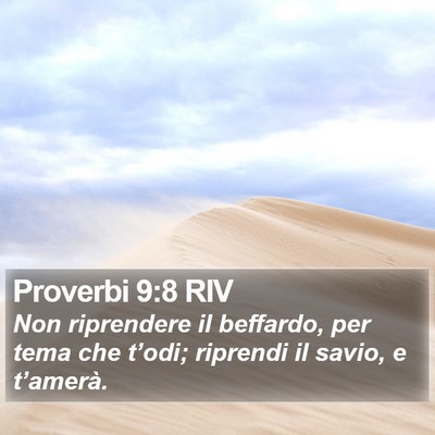 Proverbi 9:8 RIV Bible Verse Image