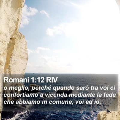 Romani 1:12 RIV Bible Verse Image