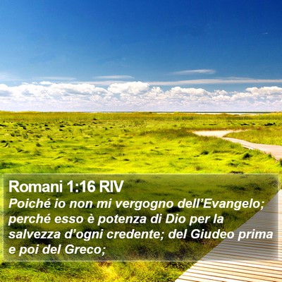 Romani 1:16 RIV Bible Verse Image