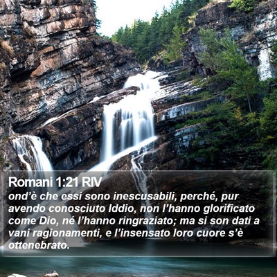 Romani 1:21 RIV Bible Verse Image