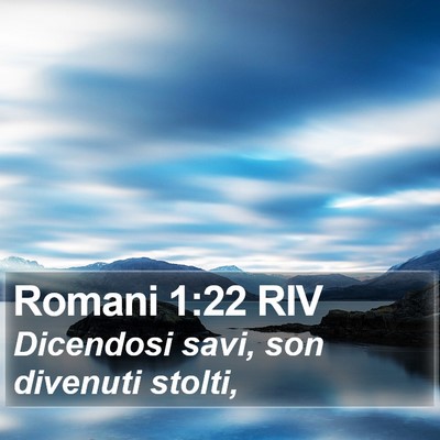 Romani 1:22 RIV Bible Verse Image