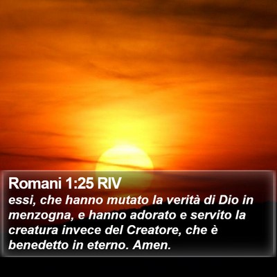 Romani 1:25 RIV Bible Verse Image