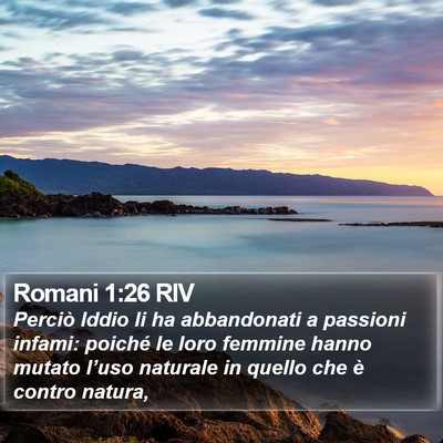 Romani 1:26 RIV Bible Verse Image