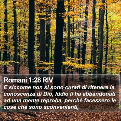 Romani 1:28 RIV Bible Verse Image