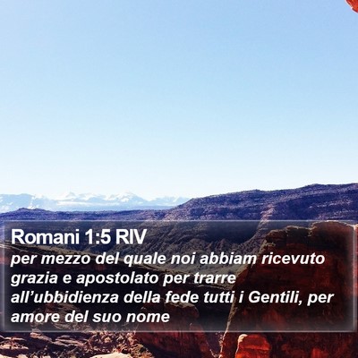 Romani 1:5 RIV Bible Verse Image