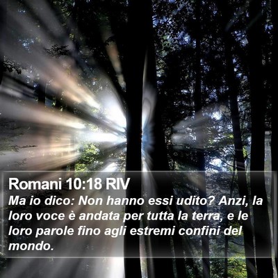 Romani 10:18 RIV Bible Verse Image
