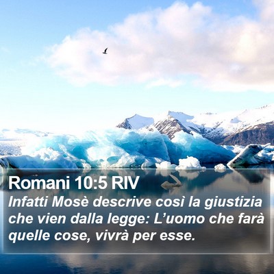 Romani 10:5 RIV Bible Verse Image