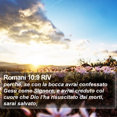 Romani 10:9 RIV Bible Verse Image