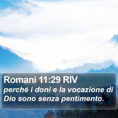 Romani 11:29 RIV Bible Verse Image