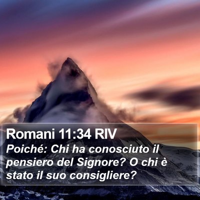Romani 11:34 RIV Bible Verse Image