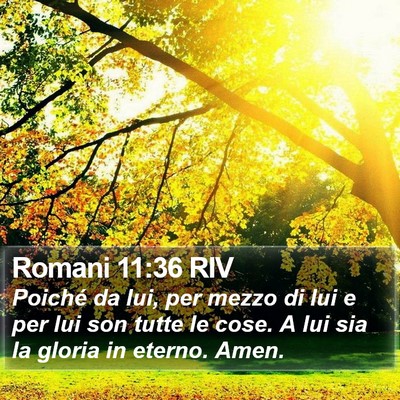 Romani 11:36 RIV Bible Verse Image