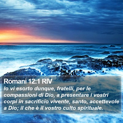 Romani 12:1 RIV Bible Verse Image