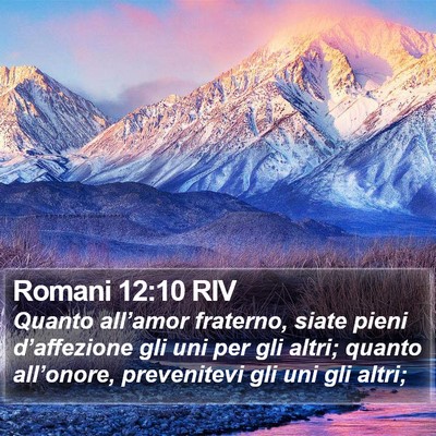 Romani 12:10 RIV Bible Verse Image