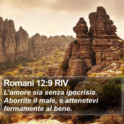 Romani 12:9 RIV Bible Verse Image