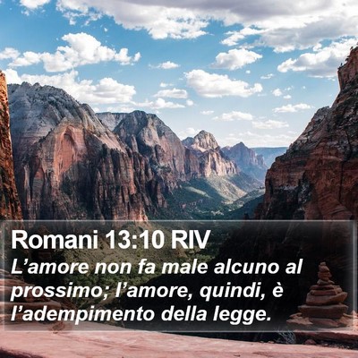 Romani 13:10 RIV Bible Verse Image