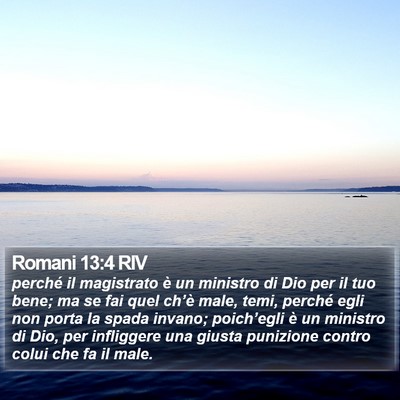 Romani 13:4 RIV Bible Verse Image