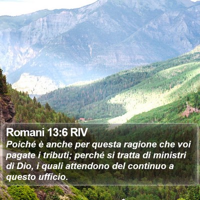 Romani 13:6 RIV Bible Verse Image