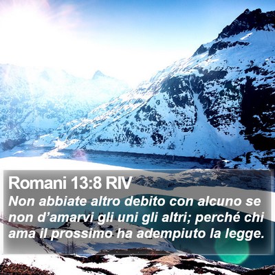 Romani 13:8 RIV Bible Verse Image