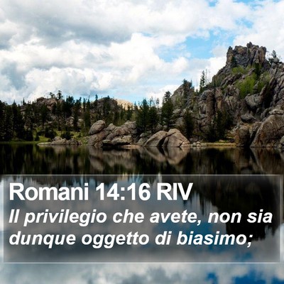 Romani 14:16 RIV Bible Verse Image