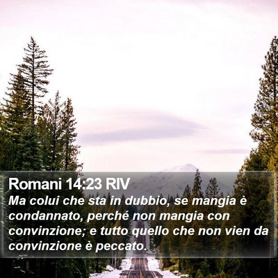 Romani 14:23 RIV Bible Verse Image