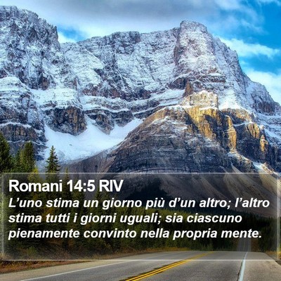 Romani 14:5 RIV Bible Verse Image