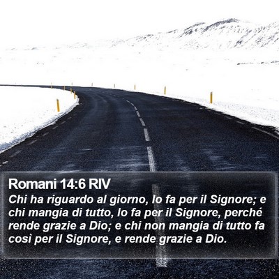 Romani 14:6 RIV Bible Verse Image