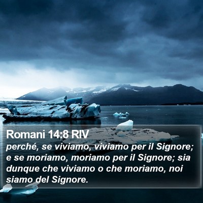 Romani 14:8 RIV Bible Verse Image